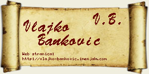 Vlajko Banković vizit kartica